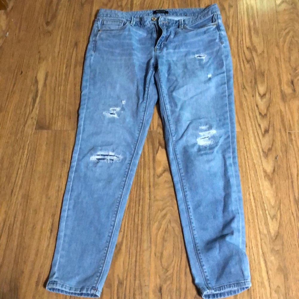 WHBM Distressed Girlfriend Jeans NWOT